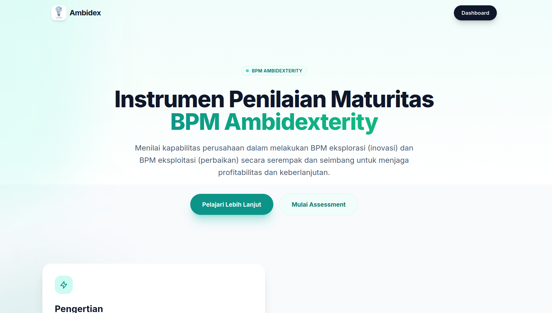 Halaman Landing Page BPM